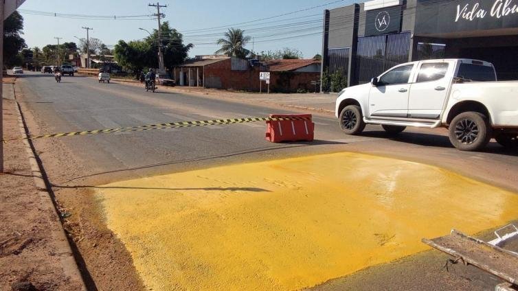 Sinalização viária Cáceres: prefeitura intensifica ações