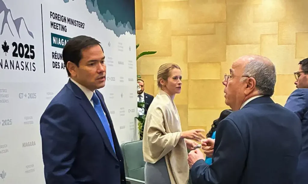 Canadá - 12/11/2025 - Mauro Vieira e Marco Rubio avançam em negociações sobre tarifas. Encontro ocorreu no Canadá, em reunião paralela ao G7. Foto: Divulgação