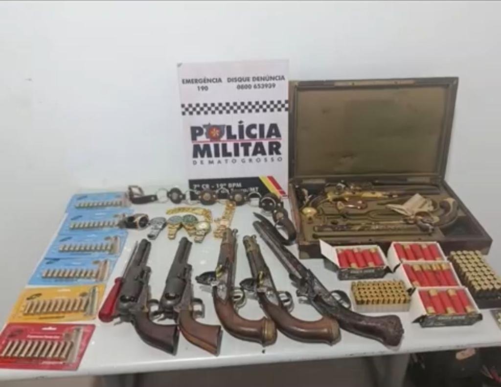 Furto armas Tangará Serra: Homem preso por tentativa
