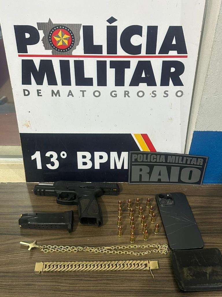 Posse ilegal de arma: homem é preso em Lucas do Rio Verde