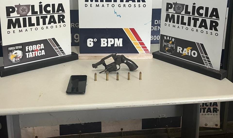 Tentativa de homicídio Cáceres: PM prende faccionado com arma