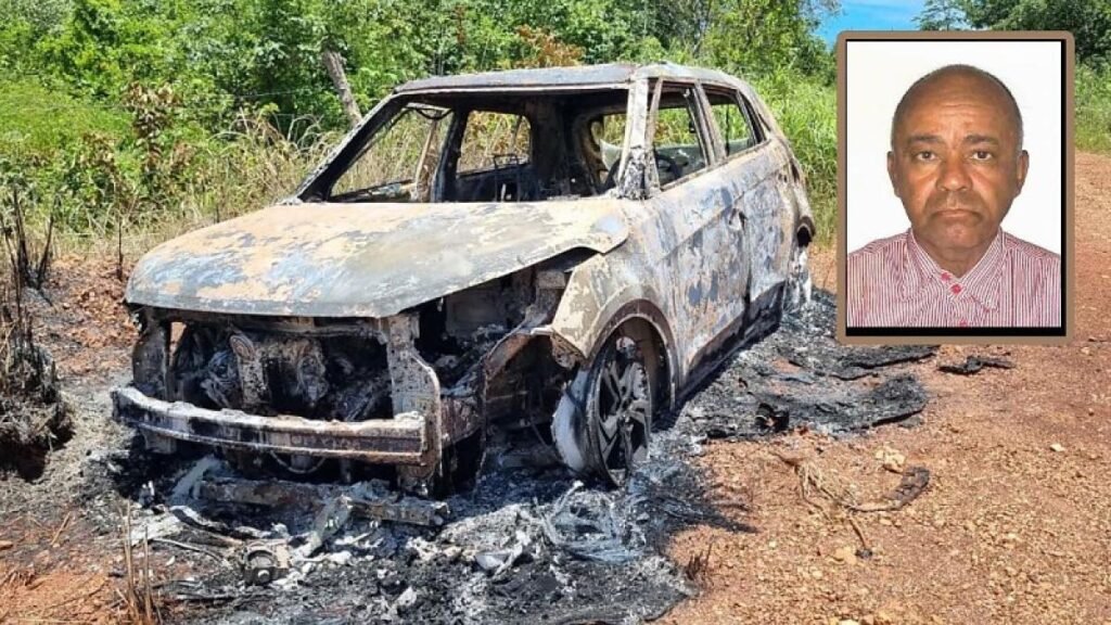 Carro carbonizado encontrado em VG; motorista desaparecido