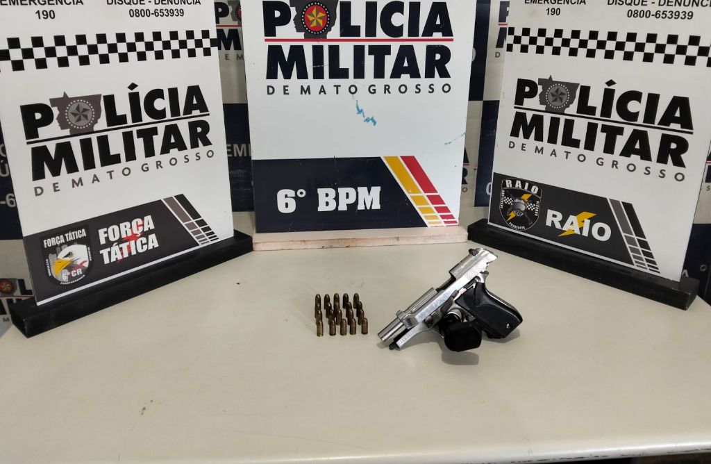 Adolescente apreendido Cáceres: PM localiza arma e munições