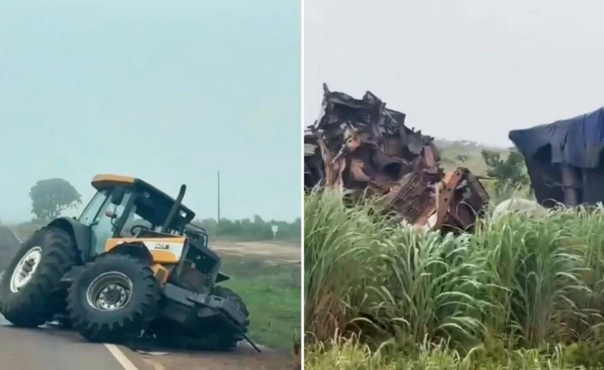 Motorista morre em batida com trator na BR-158 em Canarana