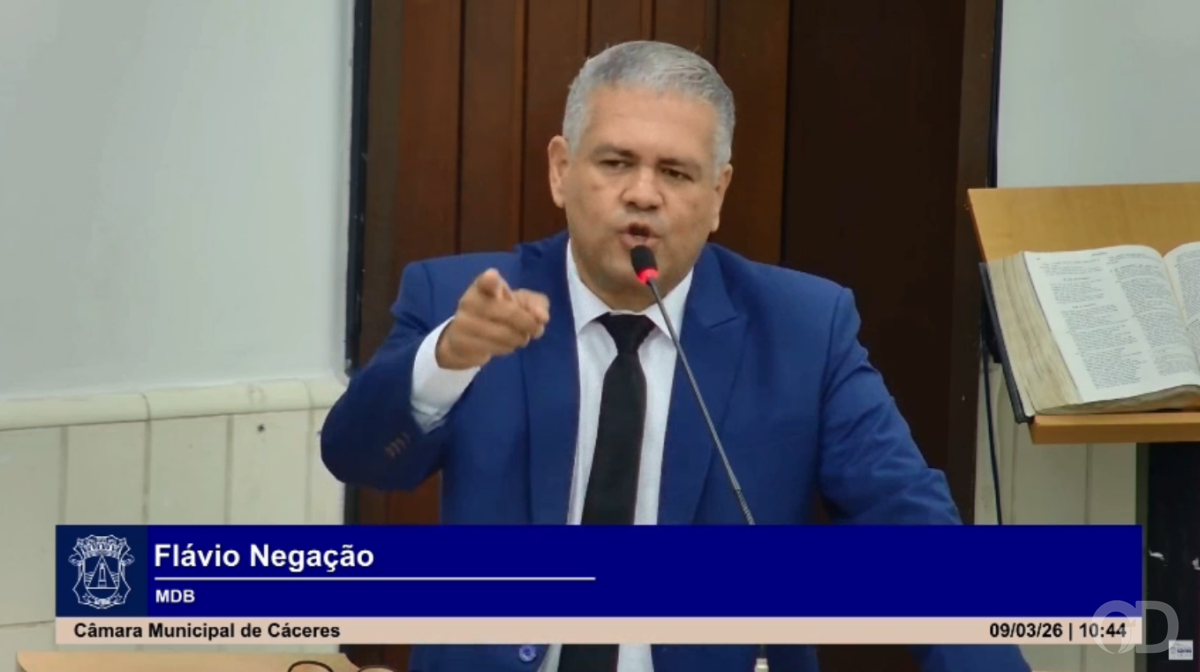 Câmara de Cáceres: Vereador Flávio Negação critica 'picuinhas'