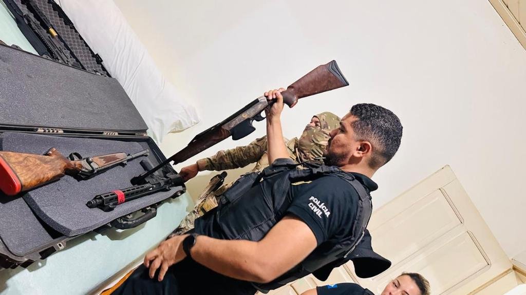 Apreensão de armas e munições em investigação de violência doméstica