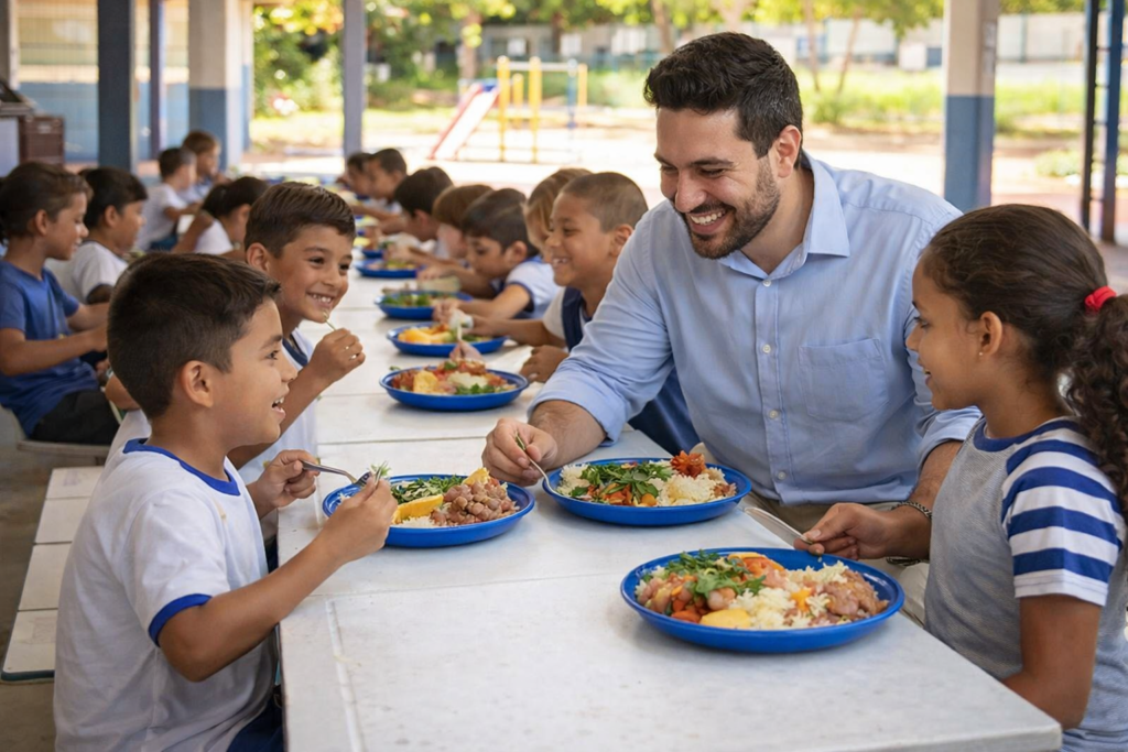Direito à alimentação escolar: Lei em Cáceres beneficia professores