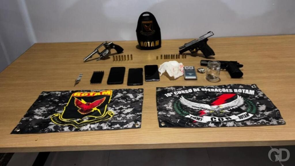 Rotam em Pontes e Lacerda: cinco presos, armas e drogas