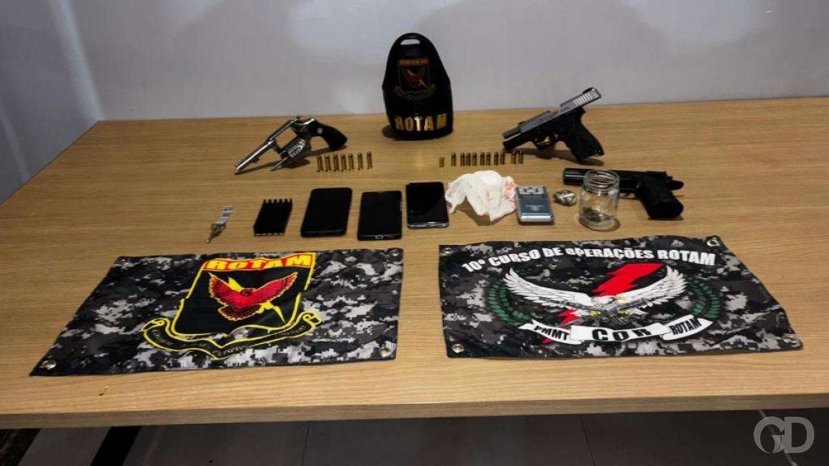 Rotam em Pontes e Lacerda: cinco presos, armas e drogas