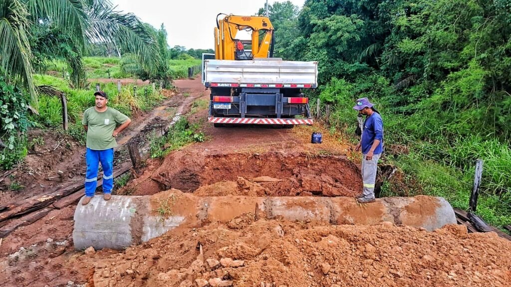 Pontes de concreto em Cáceres: Prefeitura avança em melhorias na zona rural