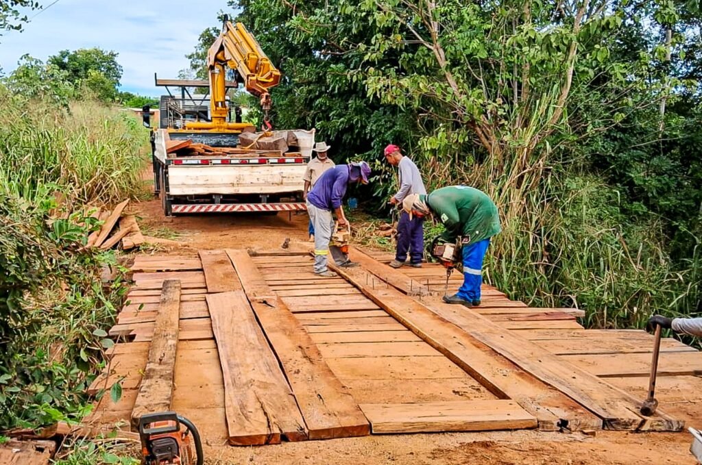 Recuperação de pontes em Cáceres: Prefeitura conclui obras em Vale Verde