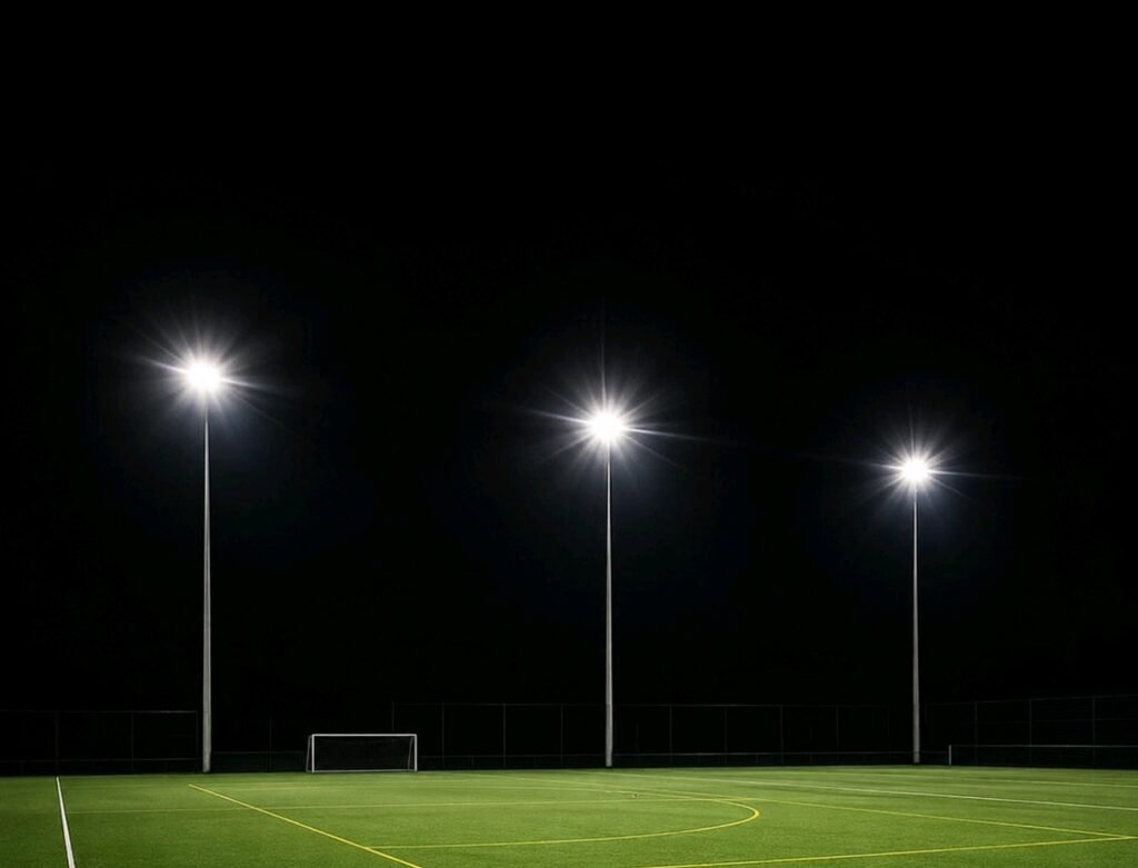 Iluminação de campo em Cáceres: Miniestádio Wilson Viegas recebe melhoria
