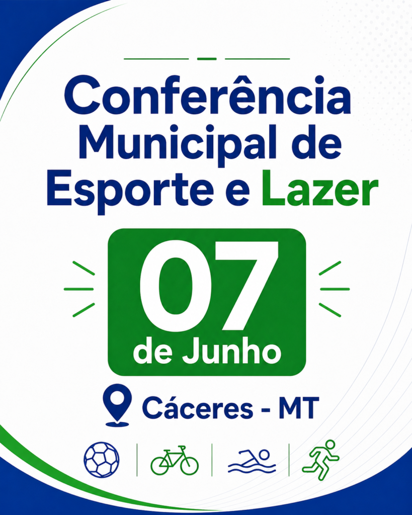 1ª Conferência de Esporte de Cáceres será em 7 de junho de 2026