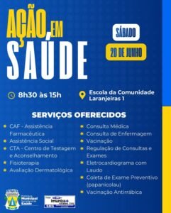 Ação de saúde na Laranjeira: Prefeitura de Cáceres realiza serviços