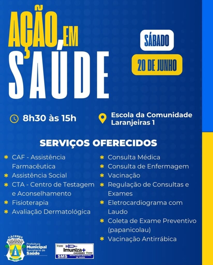 Ação de saúde na Laranjeira: Prefeitura de Cáceres realiza serviços