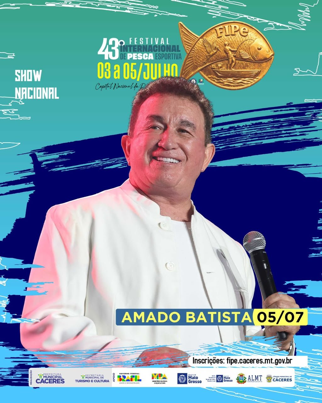 Shows do 43º FIPe: Prefeitura de Cáceres divulga atrações nacionais