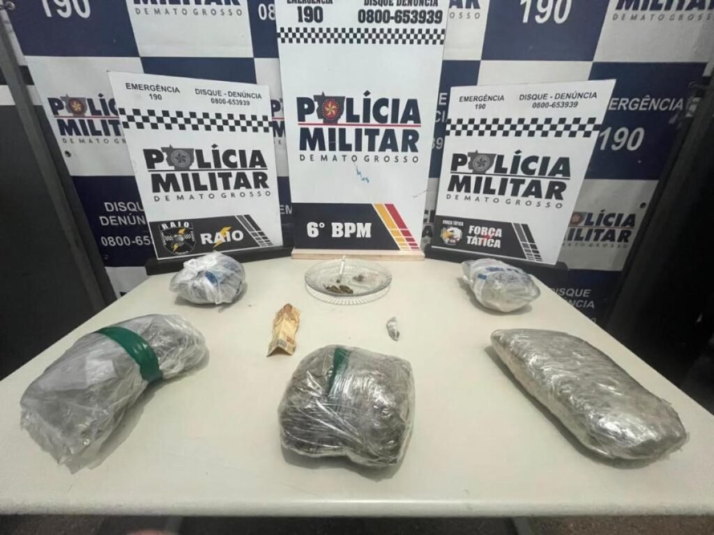 Apreensão de maconha em Cáceres: trio é detido com drogas