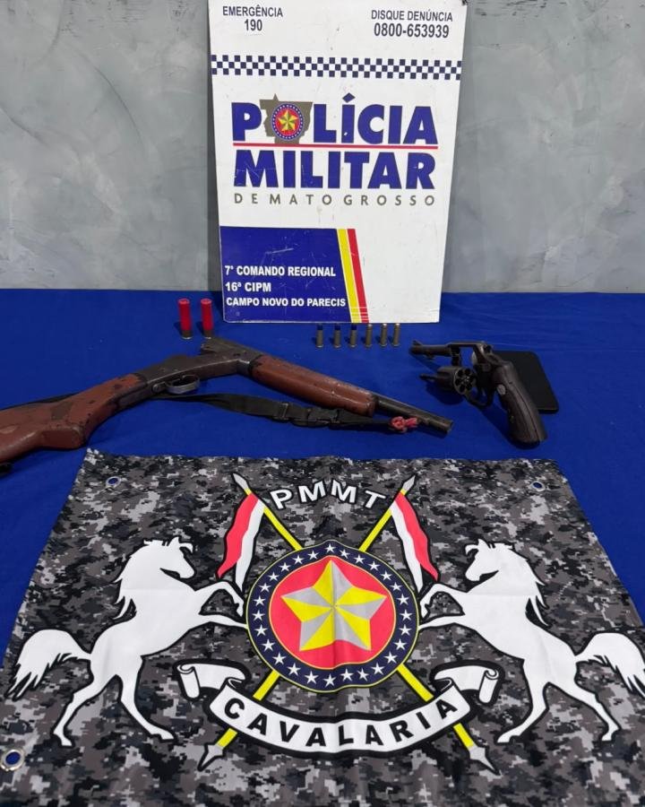 Homem preso em Campo Novo por guardar armas para facção