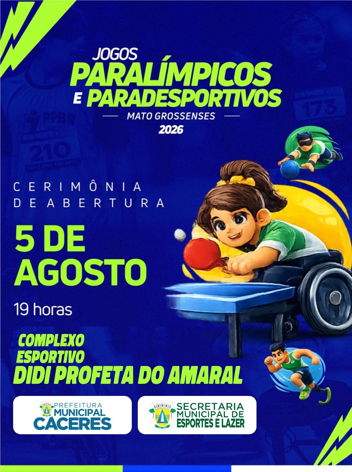 Jogos Paralímpicos de Cáceres: Abertura nesta quarta-feira (5)