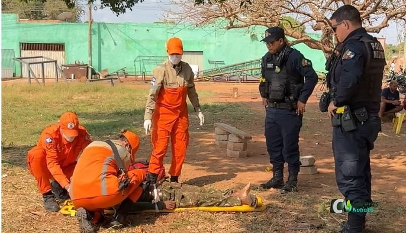 Homem agredido com barra em Cáceres: vítima ferida na cabeça