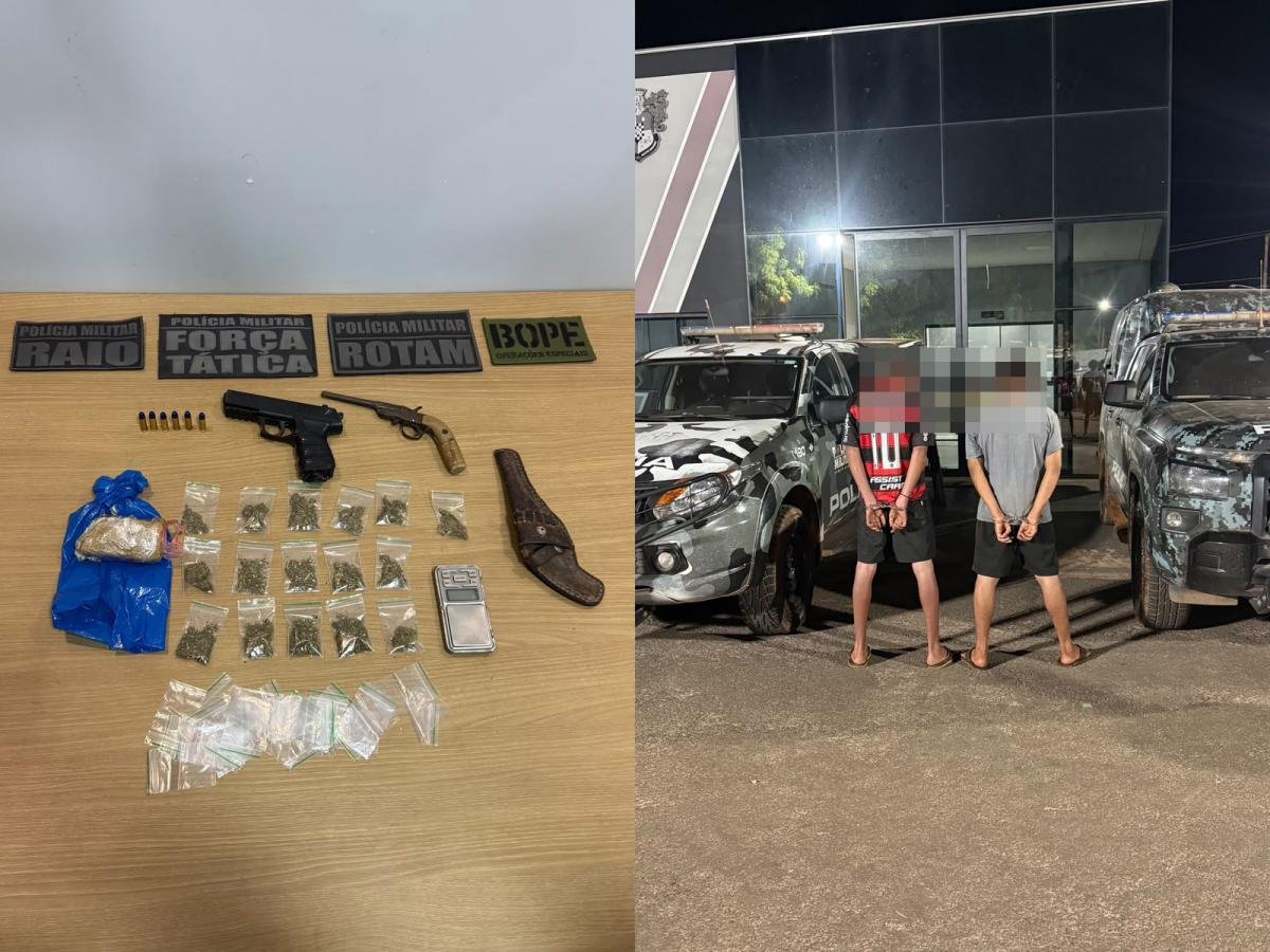 Prisão de suspeitos de roubo com arma e drogas em Pontes e Lacerda