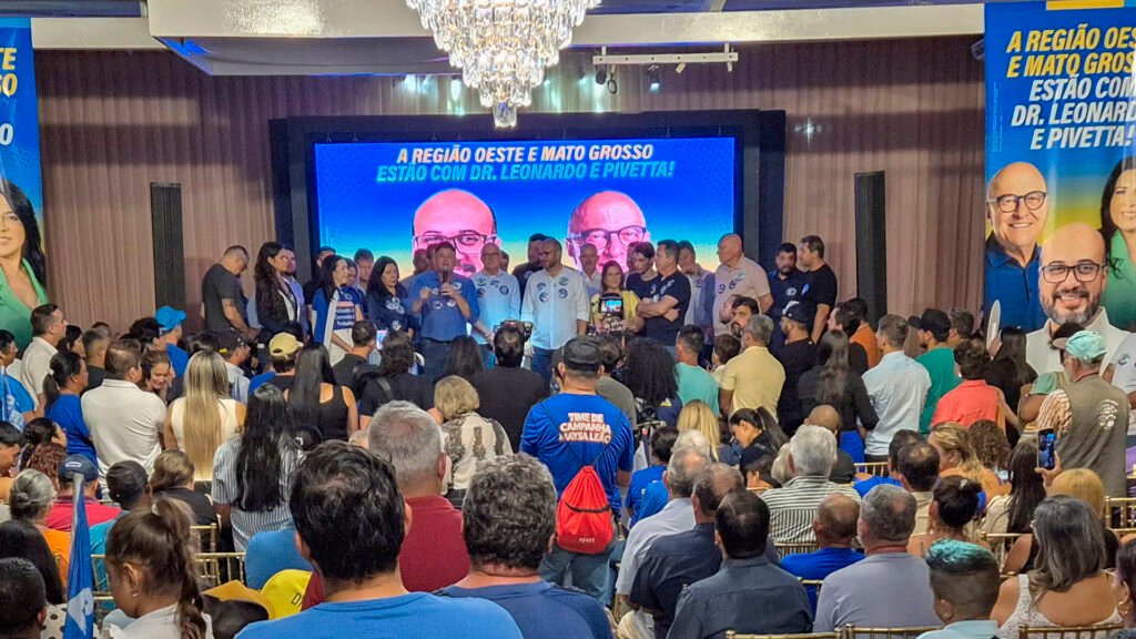 Lançamento da candidatura de Dr. Leonardo em Cáceres lota espaço