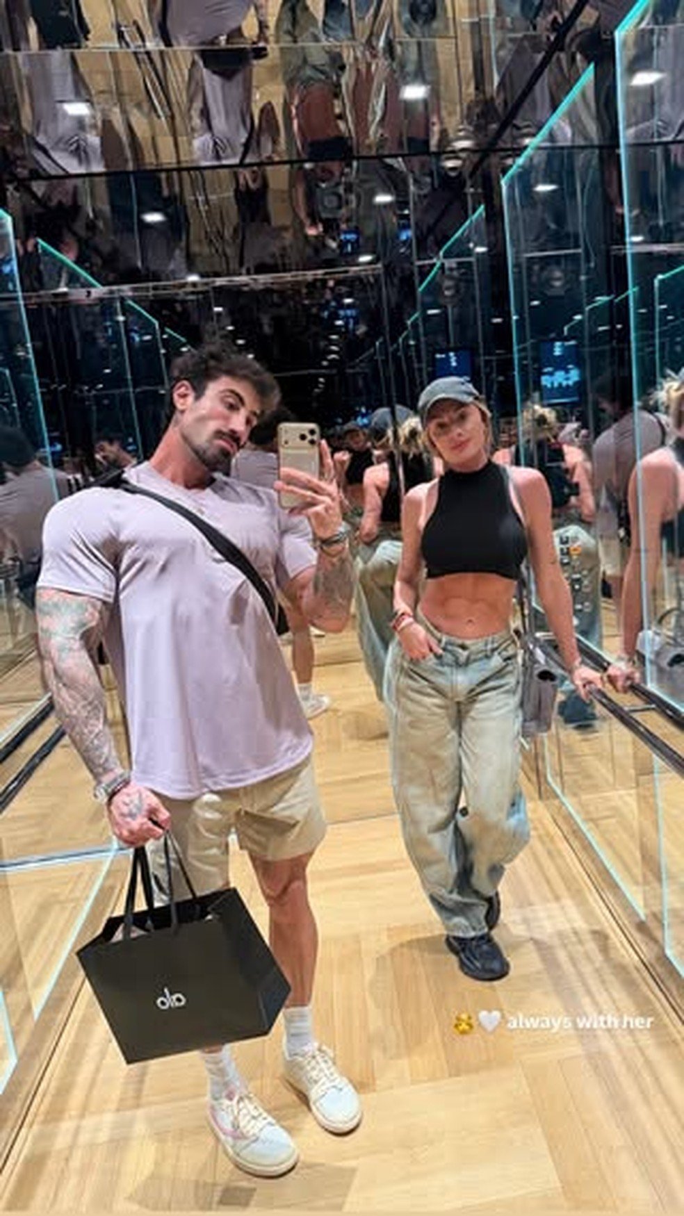 Juju Salimeni e Diogo Basaglia — Foto: Reprodução/Instagram