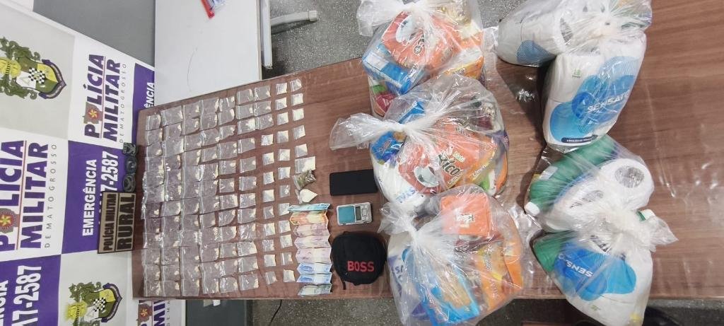 Apreensão de drogas em Guiratinga: Suspeito de facção é preso