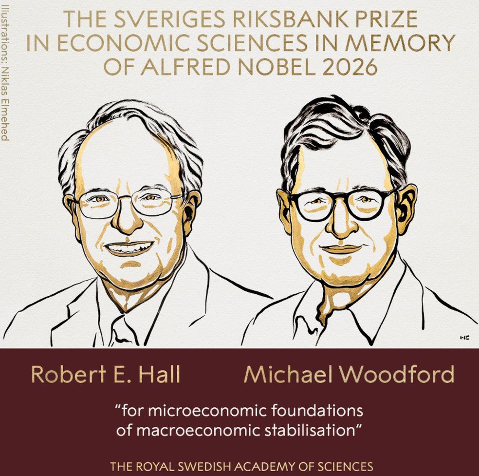 Nobel de Economia 2026 vai para Robert E. Hall e Michael Woodford