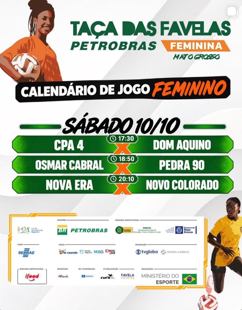 Equipe feminina do Nova Era representa Cáceres na Taça das Favelas