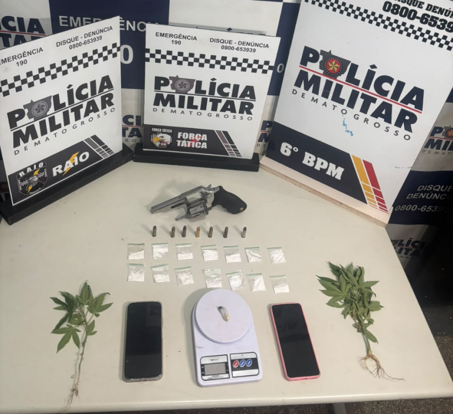 PM prende duas mulheres em Cáceres com arma e drogas