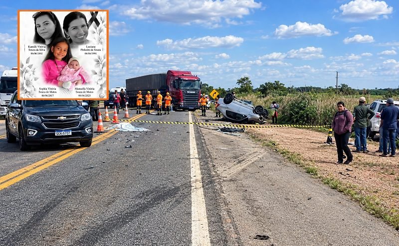 Acidente na BR-364 em Diamantino: quatro mortos em colisão