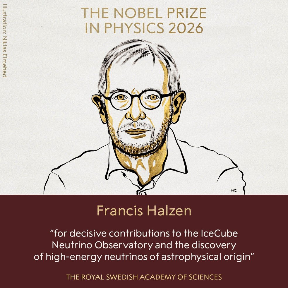 Francis Halzen, vencedor do Prêmio Nobel de Física de 2026.